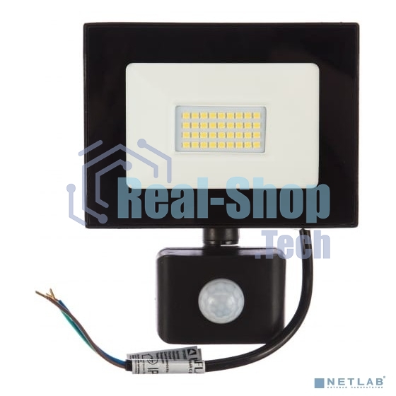 Прожектор Ultraflash LFL-5002S C02 черный (LED прожектор с датчиком, 50 Вт, 230В, 6500К)