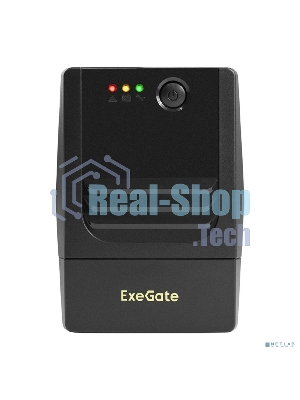 Источник бесперебойного питания ExeGate Power NB-850.LED.AVR.4C13 (850VA/510W, LED, AVR, 4*C13, батарея 12V 9Ah, черный)