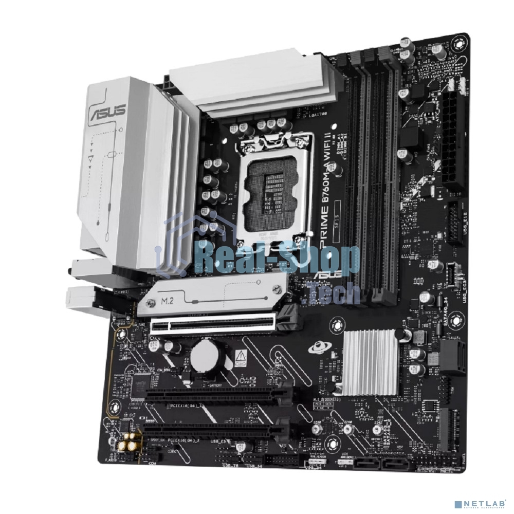 Материнская плата Asus PRIME B760M-A WIFI II Soc-1700 Intel B760 4xDDR5 mATX AC`97 8ch(7.1) 2.5Gg RAID+HDMI+DP