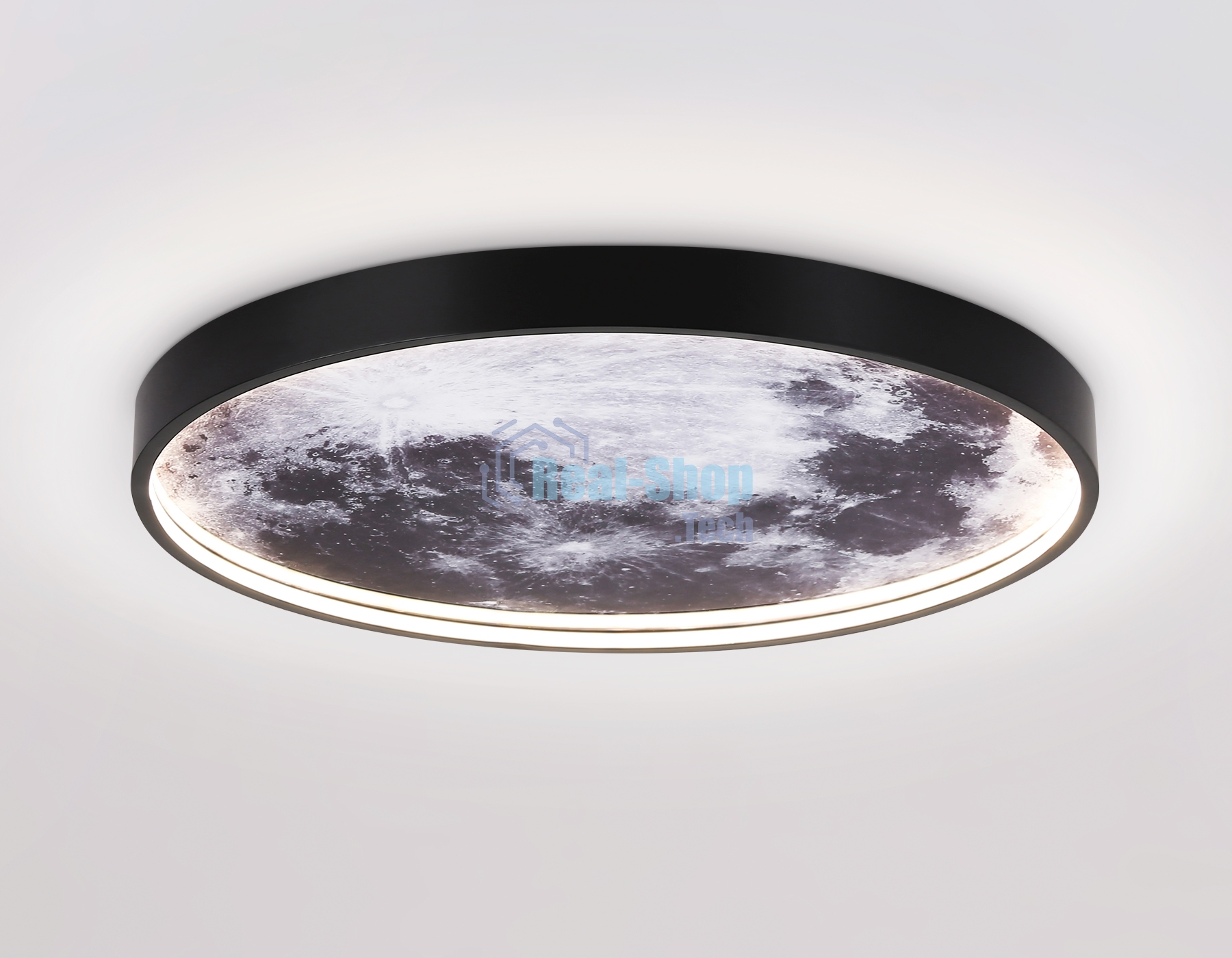 Настенно-потолочный светодиодный светильник Ambrella light FW11112 BK черный 25W LED 3000-6400K D400*38