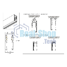 Шинопровод GL1915 BK черный IP20 48V 2000*21*43