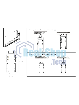 Шинопровод GL1915 BK черный IP20 48V 2000*21*43