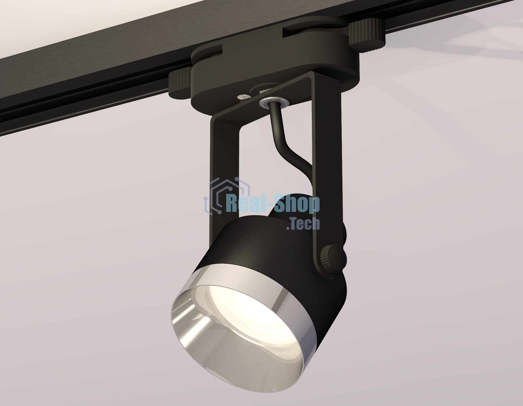 Светильник Ambrella light XT6602042 PBK/PSL черный полированный/серебро полированное MR16 GU10 (C6602, N6132)