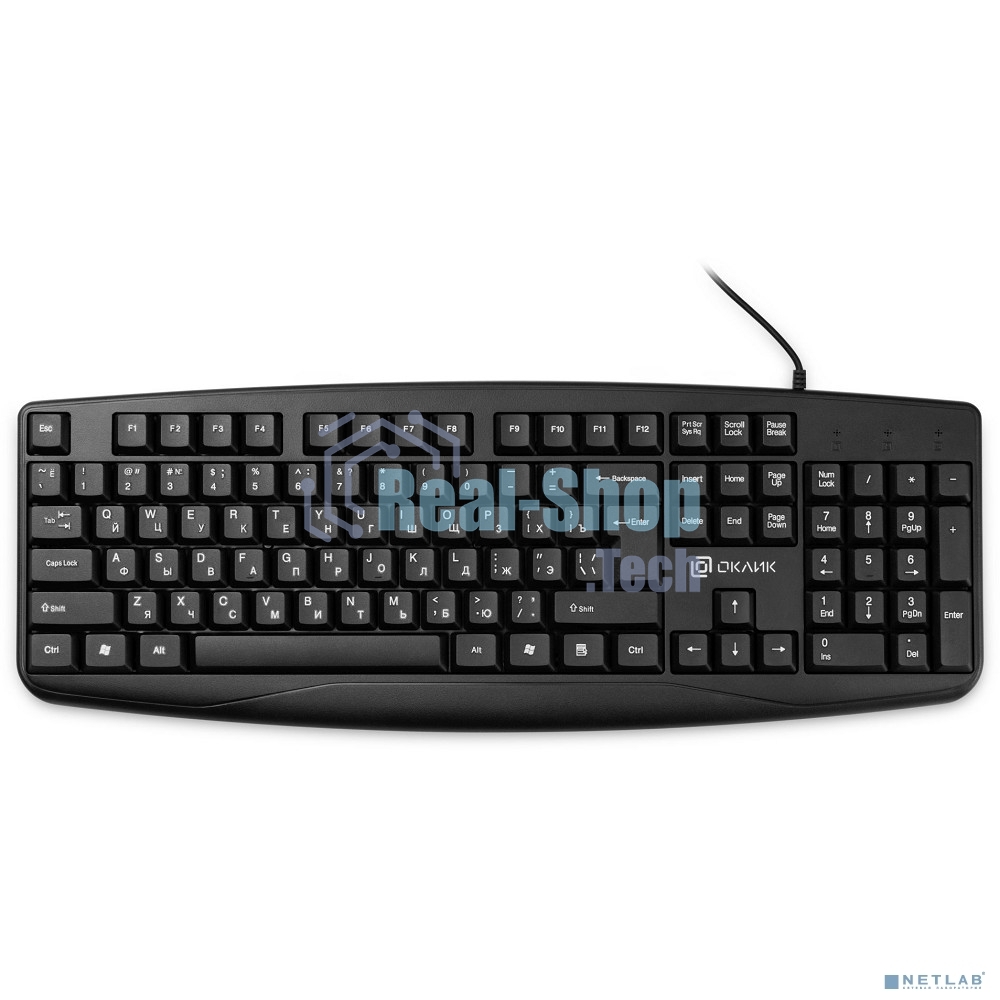 Клавиатура проводная Oklick 105M (1678092), USB, черный