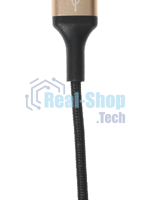 Кабель USB HOCO X26 Xpress 3 в 1 для Lightning, Micro USB, Type-C, 2.0A, длина 1.0м, черный с золотым