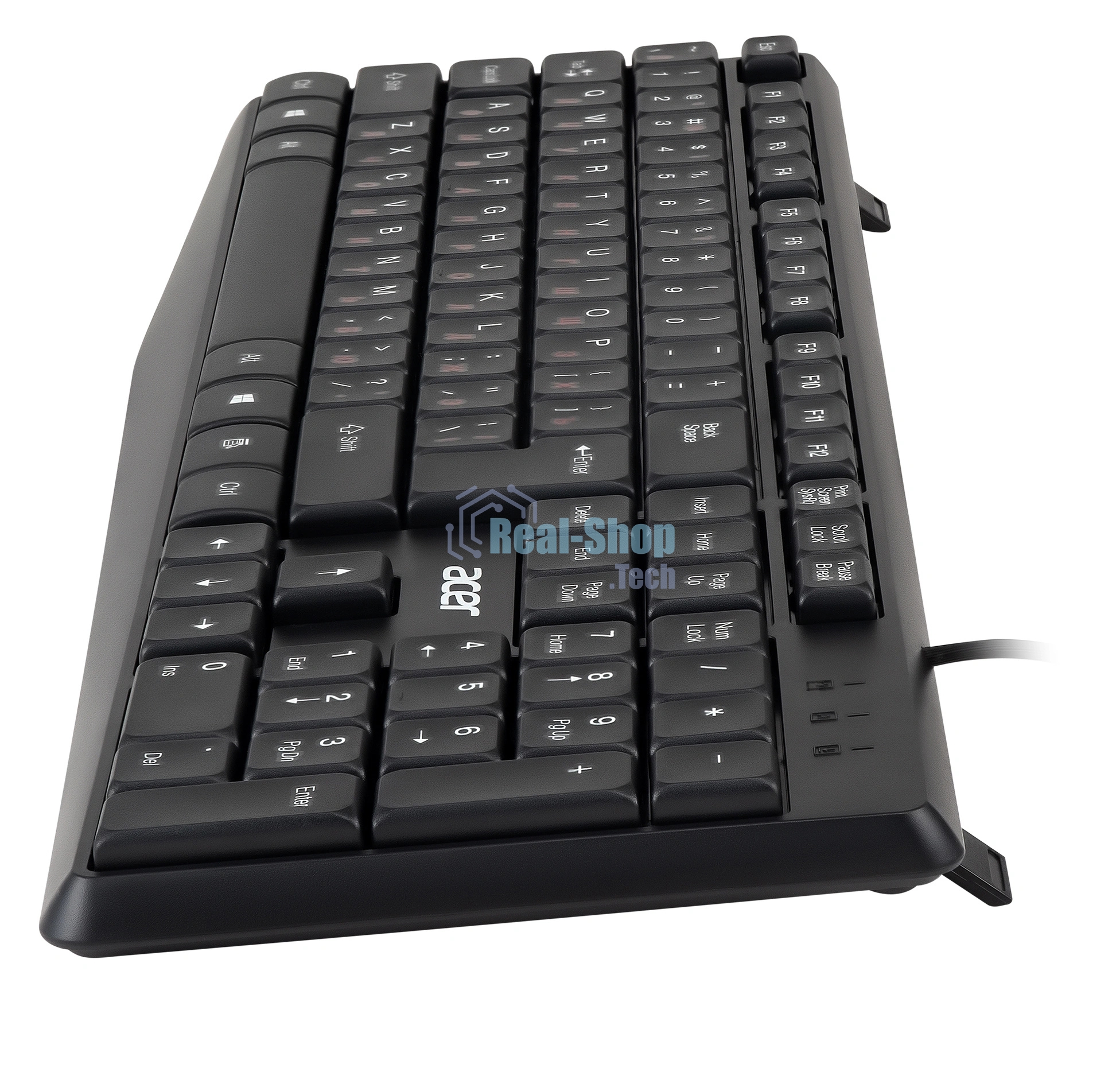 Комплект клавиатура+мышь Acer OMW141 проводной, USB, 1200 DPI, чёрный