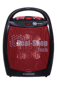 Тепловентилятор Starwind SHV2001, черный/красный, 1600 Вт, 15 м2, термостат
