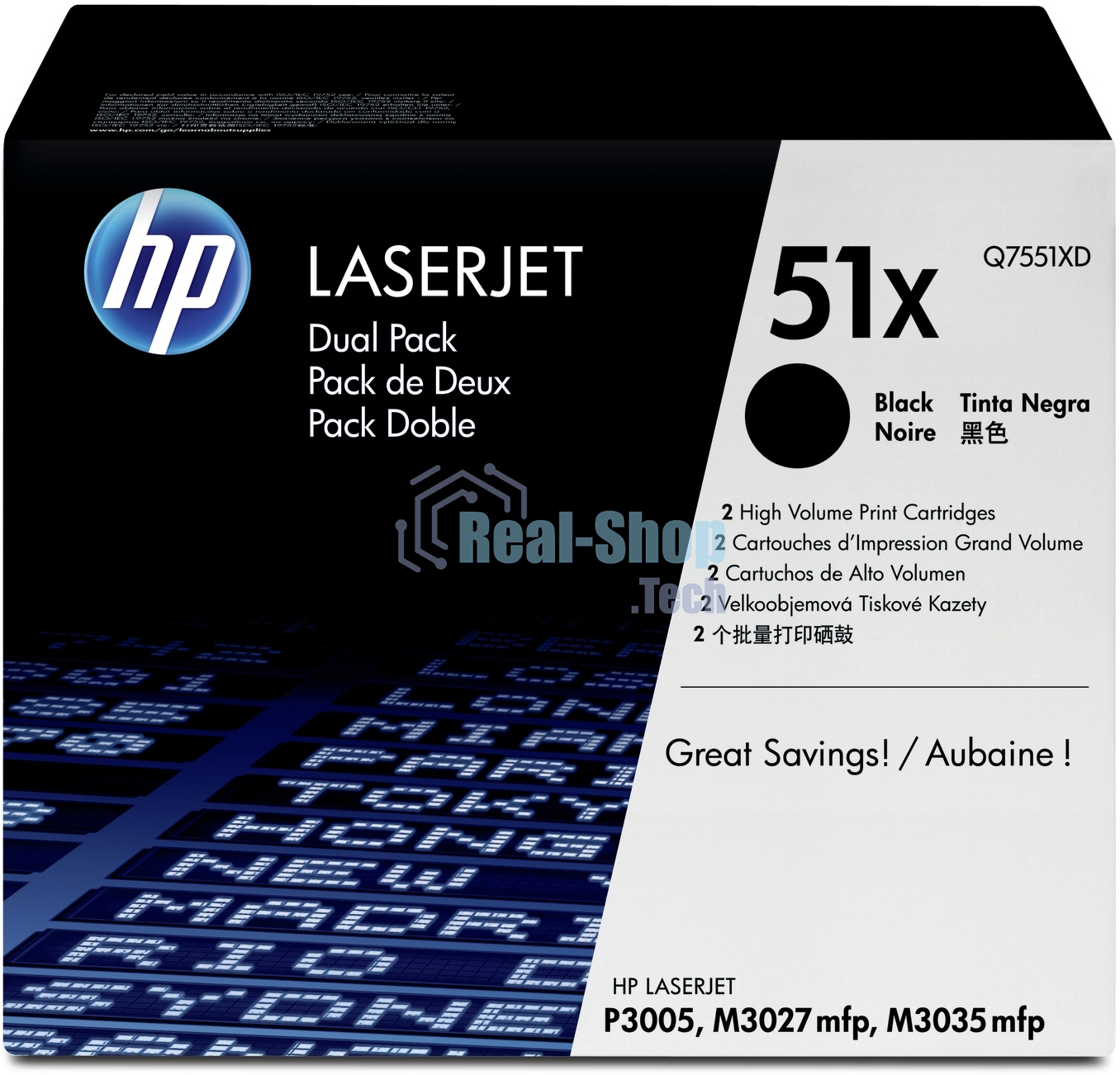 Картридж лазерный HP Q7551XD черный двойная упаковка для LaserJet P3005/M3027mfp/M3035mfp 2 x 13000 стр.