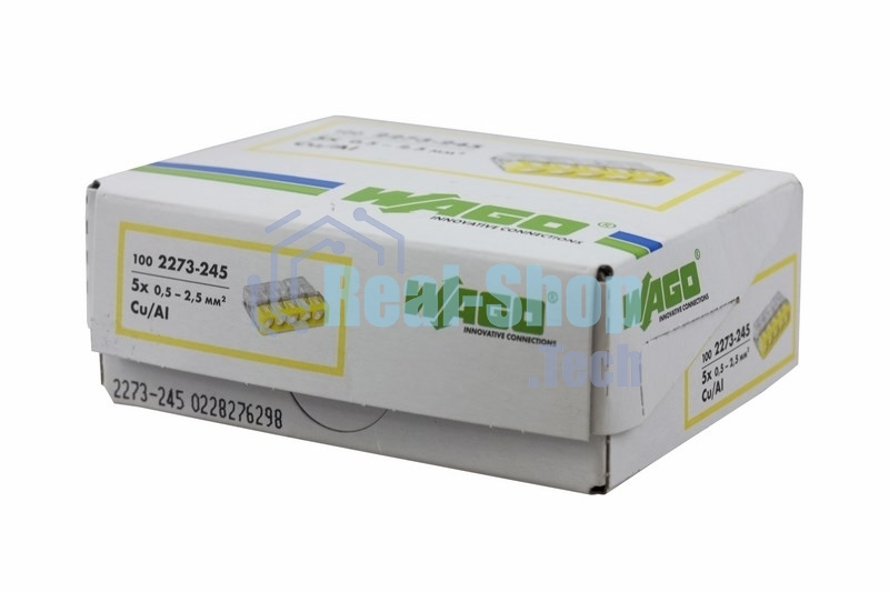 Клемма 5х(0.5-2.5мм) 5-х проводн. для распред. короб. (с контактн. пастой 