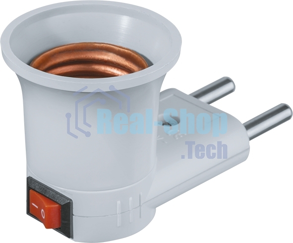 Патрон-переходник Navigator с розетки на E27 NLA-S-E27