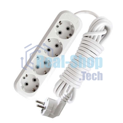 Удлинитель 4х10 м с заземл. 16А IP20 Е-304 АБС-пл. ПВС 3х1 UNIVersal 9631984