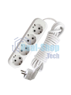 Удлинитель 4х10 м с заземл. 16А IP20 Е-304 АБС-пл. ПВС 3х1 UNIVersal 9631984