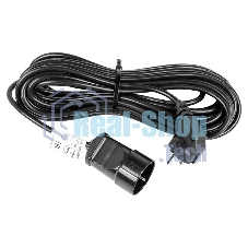 Удлинитель-шнур Rexant ПВС 3х0.75, 10 м, с/з, 6 А, 1300 Вт, IP44, черный (Сделано в России)