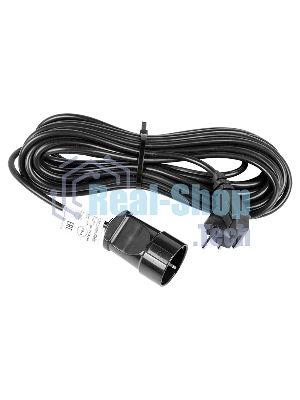 Удлинитель-шнур Rexant ПВС 3х0.75, 10 м, с/з, 6 А, 1300 Вт, IP44, черный (Сделано в России)