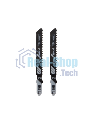 Пилка для электролобзика по дереву Kranz T119B 76 мм 12 зубьев на дюйм 4-30 мм (2 шт./уп.)