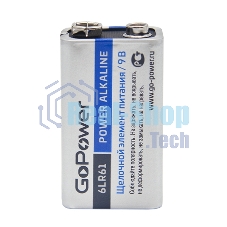 Батарейка GoPower Крона 6LR61 BL1 Alkaline 9V (1/10/240)
