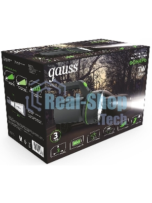 Фонарь прожекторный Gauss модель GFL601 7W 200lm Li-ion 3000mAh LED 1/10/30