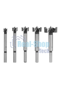 Набор сверл Форстнера по дереву Sparta 10-15-20-25-35 мм, 5 шт, в дерев. боксе, цилин.хвостовик