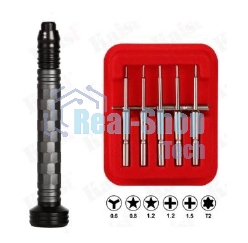 Отвертка с набором бит Kaisi 8926 3D 6 в 1 Grey