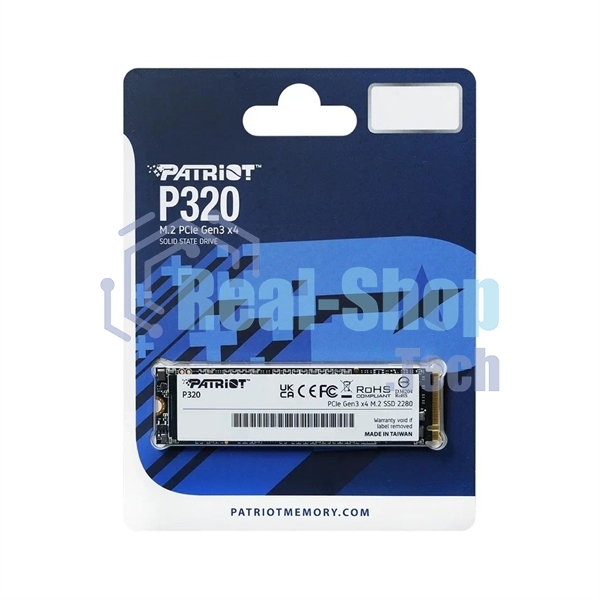 Накопитель SSD Patriot P320, 256Gb, PCIe 3.0 x4, M.2 2280, NVMe, R/W 2200/1200