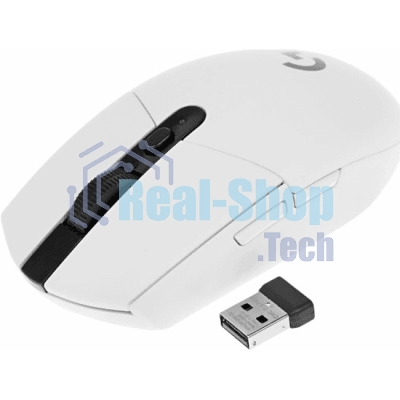 Мышь беспроводная Logitech G304 Lightspeed белый, 12000 dpi, радиоканал, USB, кнопки - 6