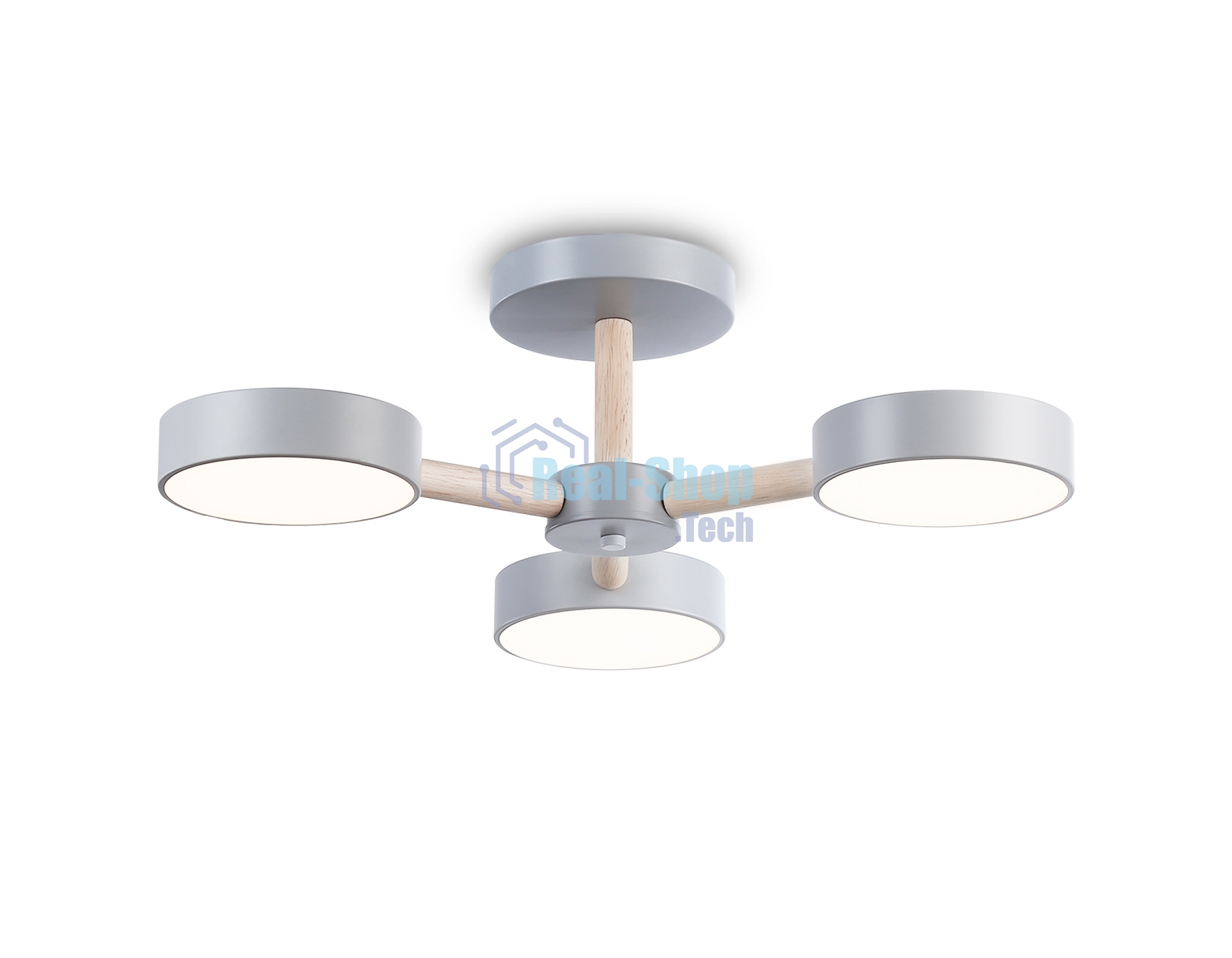 Светильник Ambrella light FL4822/3 GR серый 3000K-6400K 40W D580*160 (ПДУ ИК)
