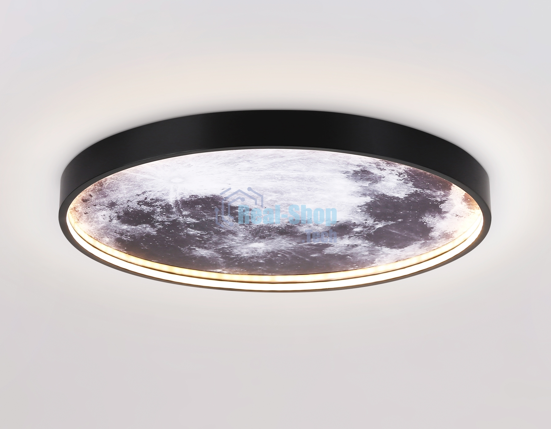 Настенно-потолочный светодиодный светильник Ambrella light FW11112 BK черный 25W LED 3000-6400K D400*38