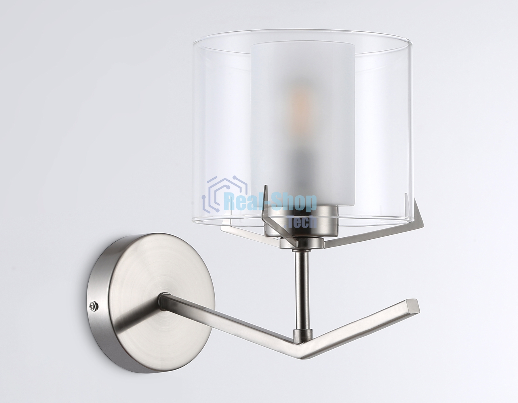 Настенный светильник Ambrella light LH57004 SN/FR никель/белый матовый E14 max 40W 280*150*220