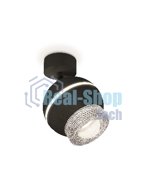 Комплект поворотного светильника Ambrella light XM1102010 SBK/CL черный песок/прозрачный MR16 GU5.3 LED 3W 4200K (A2210, C1102, N7191)