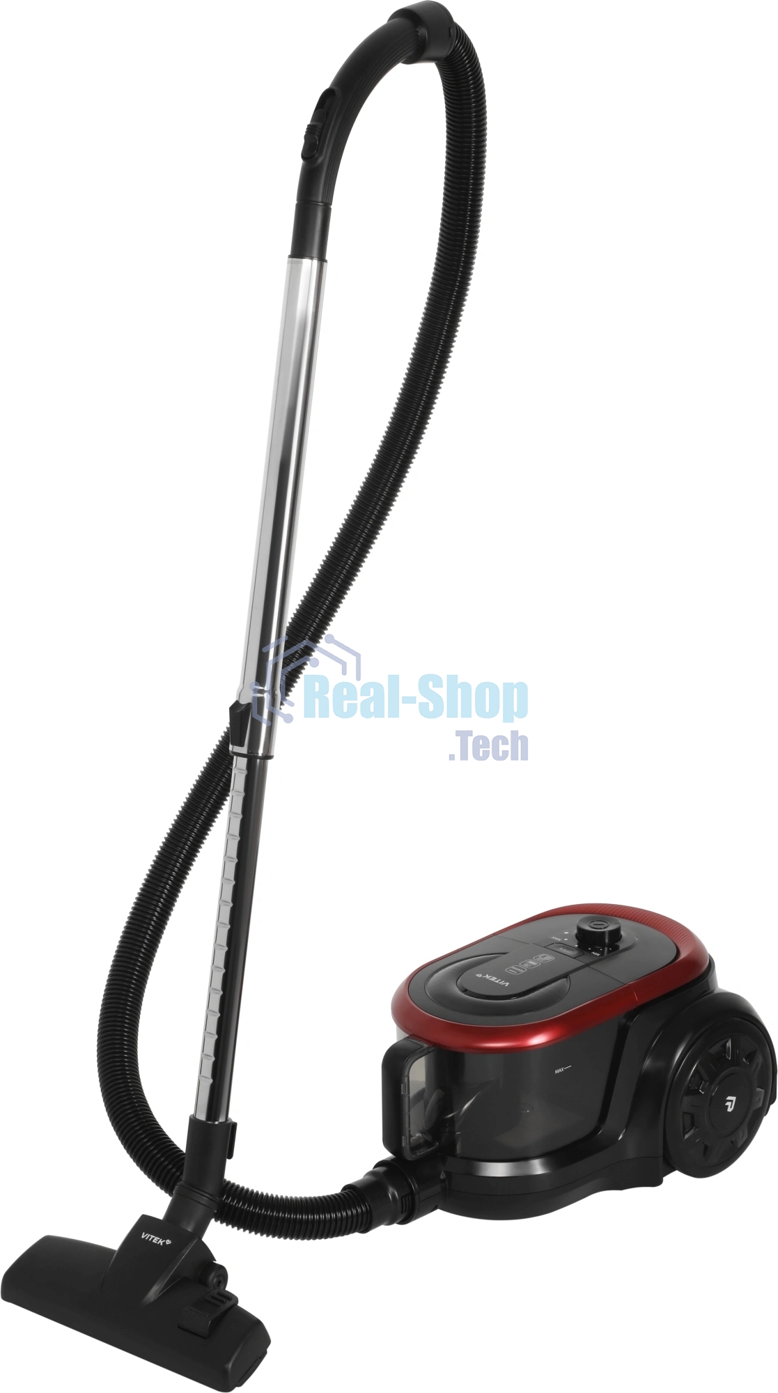 Пылесос Vitek VT-CV1880 черный/красный, 400/2000 Вт, уборка сухая, пылесборник контейнер 2,5 л