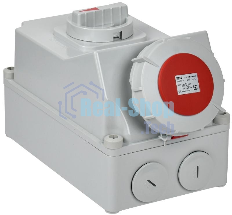 Розетка с механической блокировкой ССИ-835 63А-6ч 380В 3P+PE+N IP67 | PSR12-063-5-5-67 | IEK