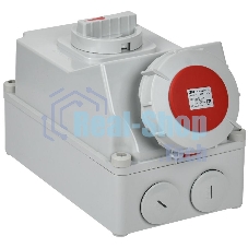 Розетка с механической блокировкой ССИ-835 63А-6ч 380В 3P+PE+N IP67 | PSR12-063-5-5-67 | IEK