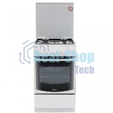Плита комбинированная De Luxe 5040.21ГЭ (КР) ЧР белый, конфорок 4 шт, духовка 43 л, 50 см x 85 см x 50 см