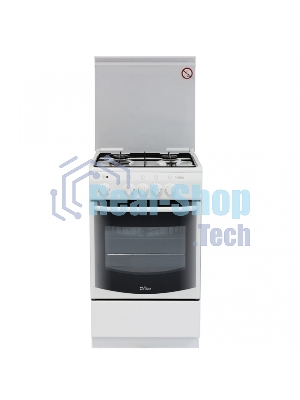 Плита комбинированная De Luxe 5040.21ГЭ (КР) ЧР белый, конфорок 4 шт, духовка 43 л, 50 см x 85 см x 50 см