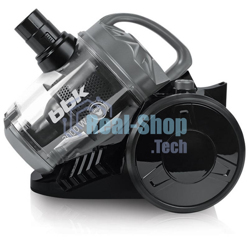 Пылесос BBK BV1503 (черный/темно-серый), 2000Вт, без мешка, объем контейнера для пыли 2,5л, мощность 320 Вт
