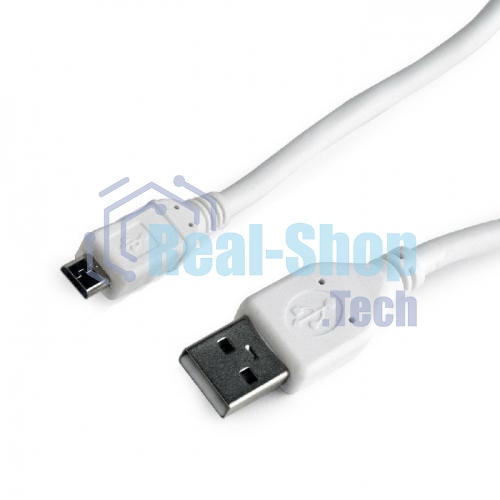 Кабель USB2.0 Pro Cablexpert CCP-mUSB2-AMBM-W-1M, AM/microBM 5P, 1м, экран, белый, пакет