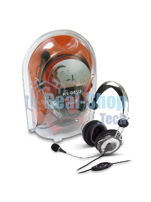 Гарнитура Genius HS-04SU черный/серый, проводная