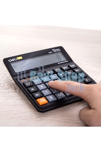 Калькулятор бухгалтерский Deli EM01120 черный 12-разр.