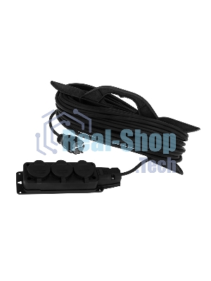 Удлинитель-шнур на рамке Rexant КГ 3х1.5, 30 м, 3 гнезда, морозостойкий, с/з, 16 А, 3500 Вт, IP44 (Сделано в России)