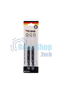 Пилка для электролобзика по дереву Kranz T119B 76 мм 12 зубьев на дюйм 4-30 мм (2 шт./уп.)