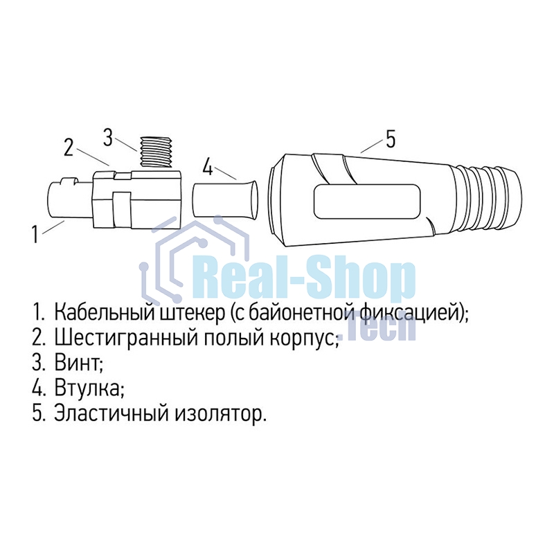 Вилка кабельная (вставка) Rexant модель СКР (шт.) 35-50
