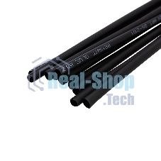 Термоусаживаемая трубка Rexant двухстенная клеевая 3,2/1,6 мм черная (уп. 10 шт. по 1 м)