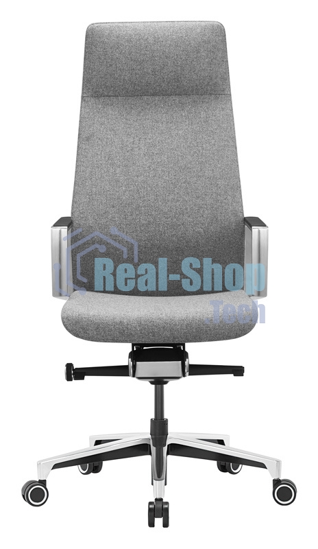 Кресло руководителя Бюрократ JONS/CASHGREY серый, крестовина алюминий