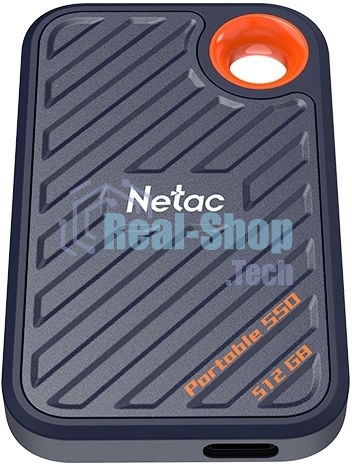 Внешний SSD Netac ZX20, 512 Gb, USB 3.2 Gen 2x2 Type-C, R/W 2000/1800, черный