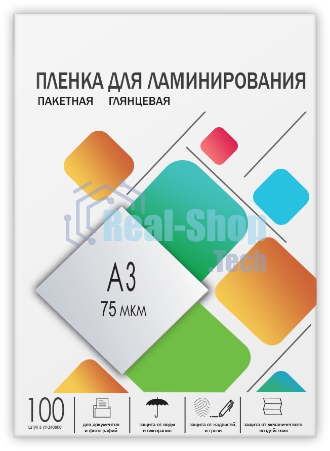 Пленка глянцеваяГелеос 303х426 LPA3-75 (75 мик) 100 шт.