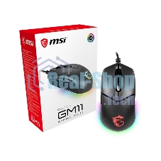 Мышь проводная MSI Clutch GM11 черный, 5000 dpi, USB, кнопки - 6