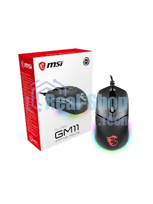 Мышь проводная MSI Clutch GM11 черный, 5000 dpi, USB, кнопки - 6