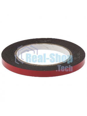 Лента клейкая Matrix на вспененной основе усиленная, двусторонняя, черная, 9 мм х 5 м