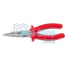 Длинногубцы Matrix Econom, 180 мм, прямые шлифованные, пластмассовые рукоятки