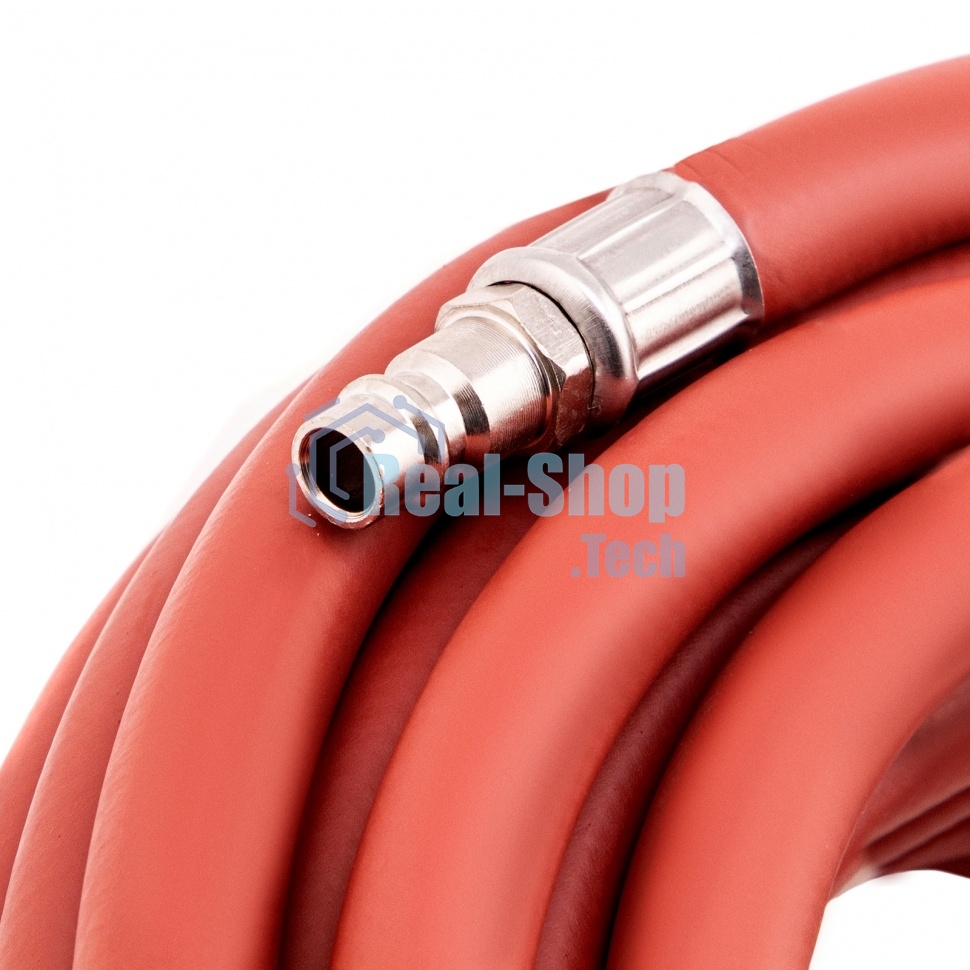 Шланг STELS 57023пневматический резиновый 10x16мм 24 бар армированный быстросъемное соединение 20м